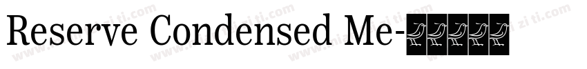 Reserve Condensed Me字体转换